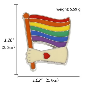 Rainbow flag tovarășe pin, desene animate dragoste cuplu brosa, sac de decor insigna metalică, cadou pentru prieteni
