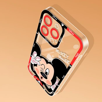 Desene animate Disney Mickey Minnie Mouse Telefon Caz pentru iPhone 7 8 Plus X XR XSMAX 11 12 13 14 Mini Pro Max Silicon Moale Transparent