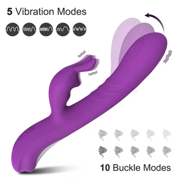 2022 Wiggling Rabbit Vibrator Imita Deget Pentru Femei Orgasm Puternic G-Spot Stimulator Liniștită Jucarii Sexuale Sex Feminin Pentru Adulti 18