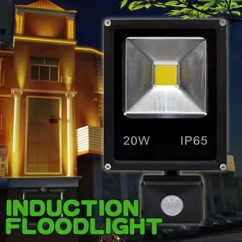 LED PIR Potop de lumină Senzor de Miscare 10W 20W 30W 50W 85-265V Reflector Exterior IP65 Proiector Inducție Sens Lampa de Gradina Lumina