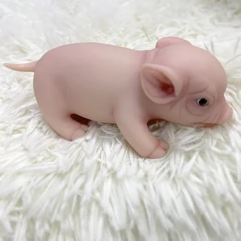 6 inch Bebe Renăscut Porc Papusa Nevopsite Renăscut Baby Soft Touch Realiste Corp Plin de Silicon Kit de Porc DIY Piese de Jucarii pentru Copii