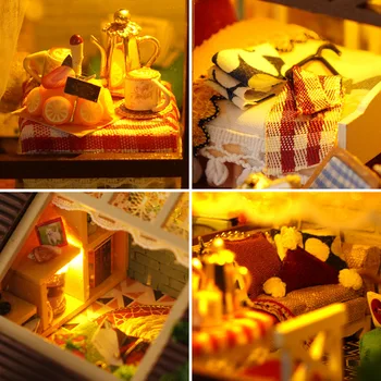 Cadou De Anul Nou Mare Casă De Păpuși, Cu Mobilier Din Lemn, Păpuși Accesorii Miniaturi Pentru Copii Jucării De Ziua De Nastere Cadouri De Craciun