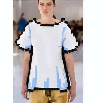 2023 Mozaic Tricou Hanorac cu Maneca Lunga Pixel Îmbrăcăminte Cod Vizual Vizual Top BUG Om de Hârtie Designer de Stil de Stradă Haină Călduroasă de Iarnă