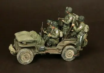1/35 5Pcs Rășină Figura Model de Kit de Soldați americani Echipa Armatei, NICI o MAȘINĂ WW2 Nevopsite