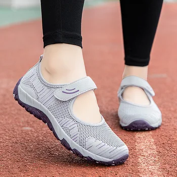 2022 Vara Adidasi Pantofi pentru Femei Mama Agrement Fund Moale de Aer Respirabil ochiurilor de Plasă de Mers pe jos de Pantofi Sport Rula