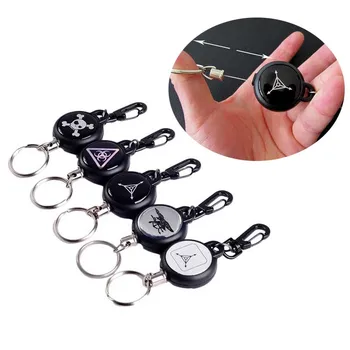 1buc Portabil Brelocuri Pentru Bărbați EDC Cheie Inele din Sârmă de Oțel Retractabil Cheie Catarame Cheie Lanț Primăvară înapoi brelocuri Breloc