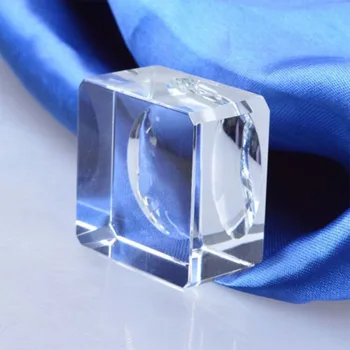 Clar Lustruit Pătrat Dimple Blocuri De Cristal Display Baze Stand Titular Pentru Cristal De Cuarț Sfera Pietre Decor Acasă Cadouri