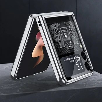 Pentru Samsung Galaxy Z Flip 4 3 Flip4 5G Caz Acoperire Palting Sticlă Călită Greu Camera Complet Capacul de Protecție pentru Z Flip3